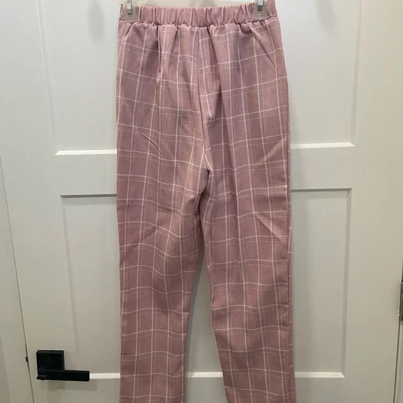 Lena Pink Checkered Blazer and Trousers - Picture 5 of 6
